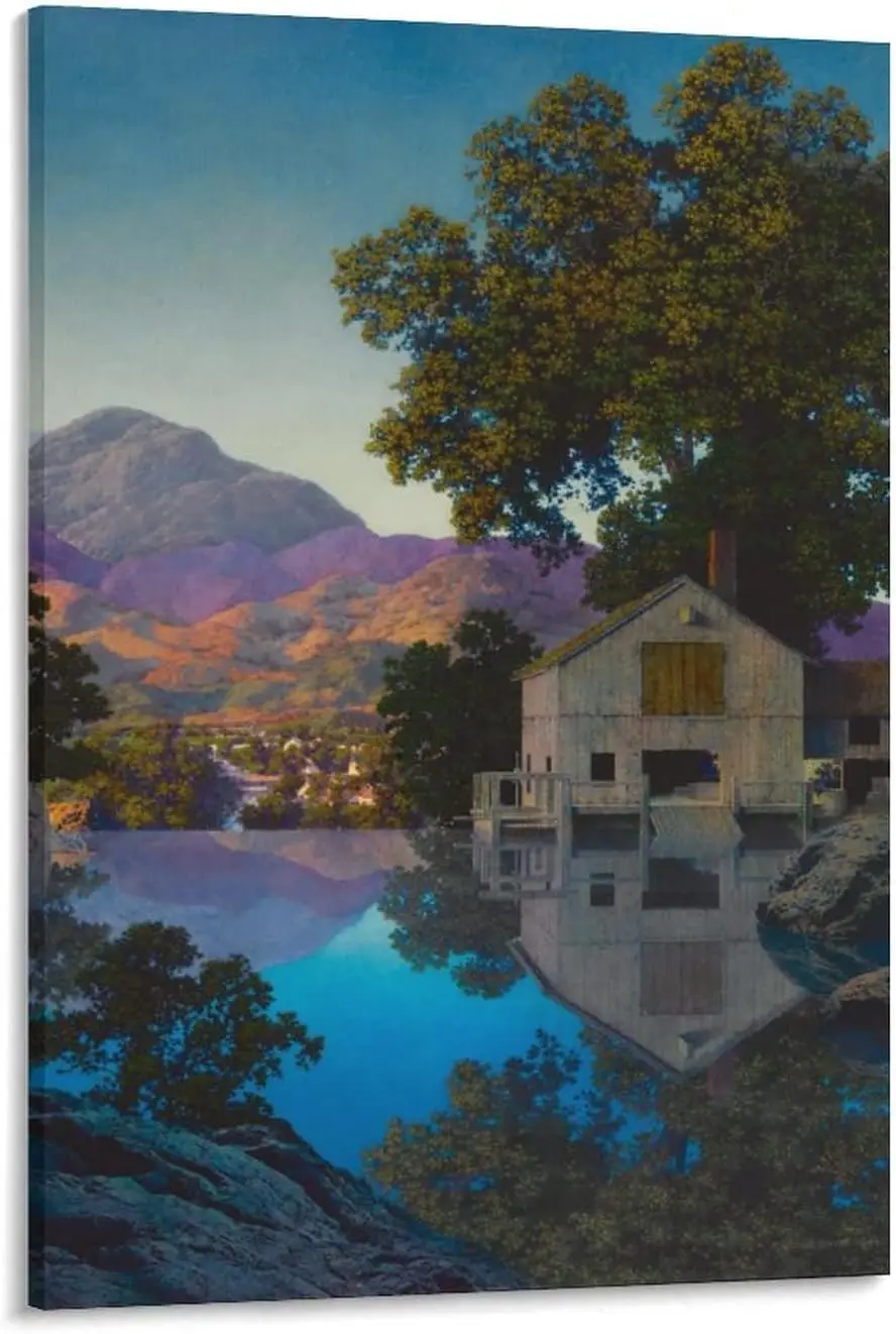 

Maxfield Parrish Maxfield Parrish Mill Pond Canvas Wall Art Prints Poster Gifts Photo Picture Painting Posters Room Decor
