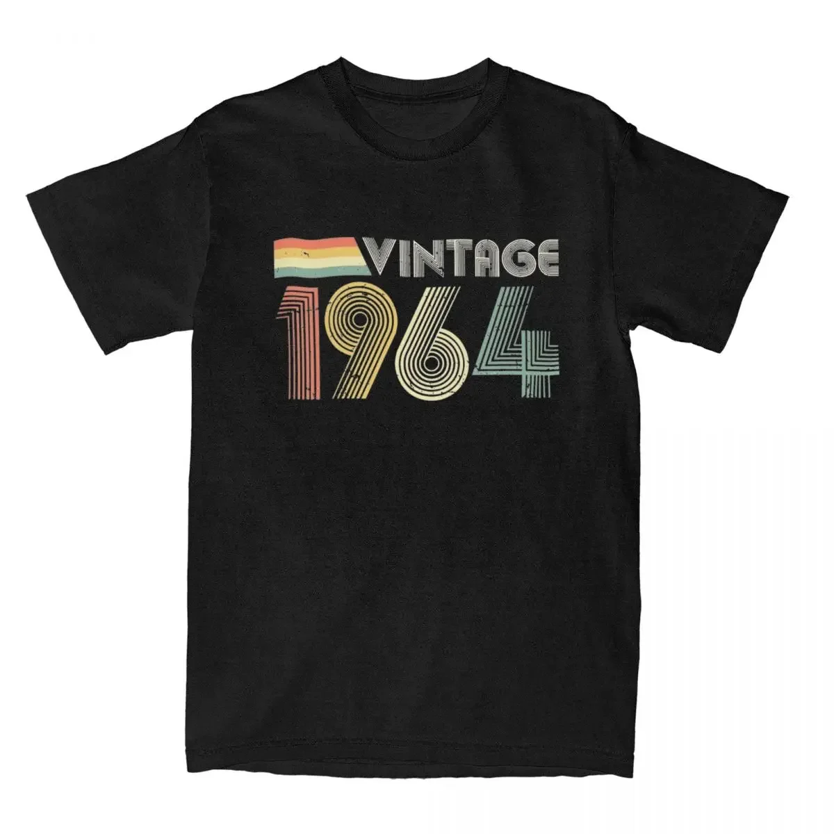 Born In 1964 60th Birthday Gift Shirt Merch for Men Women 100% Cotton Hipster aged 60 years old present Short Sleeve Plus Size