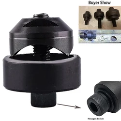 Hole Punch Bearing Steel Sheet Metal 16mm-50mm Multiple Sizes Anti-slip Hole Opener Woodworking Punching Cutting Tools