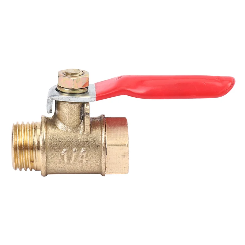 

32 шт. 1/4 дюйма сверхмощный латунный шаровой клапан запорный переключатель наружная и внутренняя резьба NPT фитинг для труб