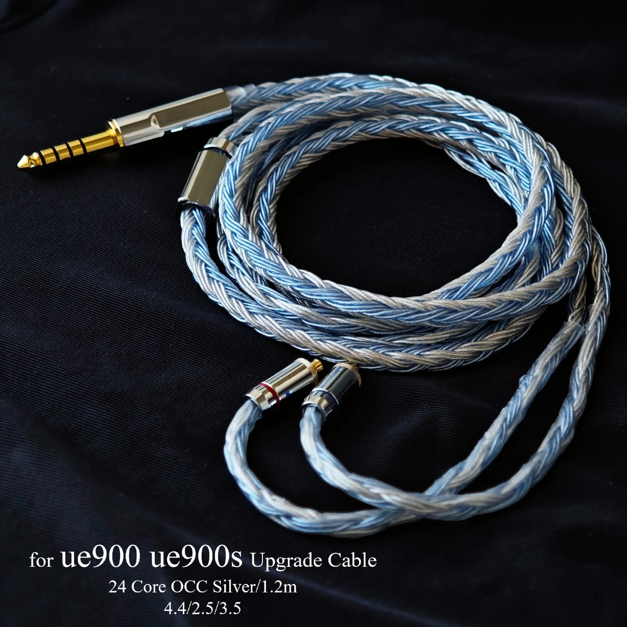 Untuk Logitech UE900 UE900S Kabel Peningkatan Profesional 24-Core OCC Berlapis Perak 3.5Mm dengan Mikrofon 2.5Mm Kabel Earphone HiFi Seimbang