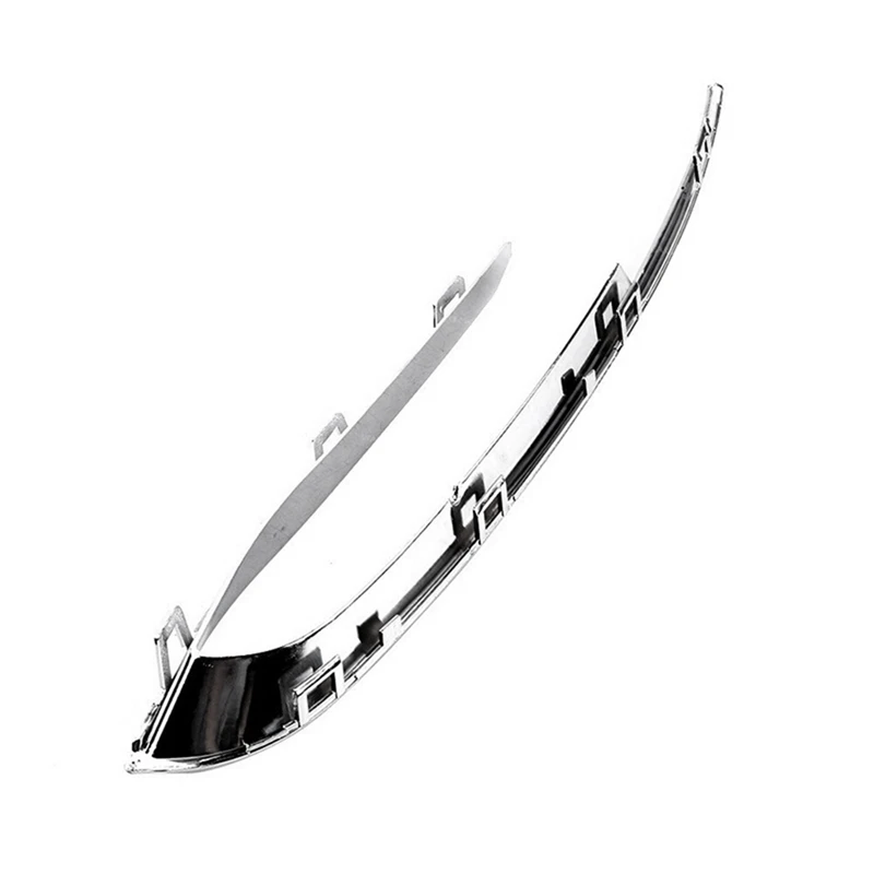 Front Bumper Fog Light Lamp, tampa da sobrancelha, guarnição de peças para BMW Série 5, F10, F18, 520Li, 525Li, 2014-2017, malha Chrome Strip, 1 par