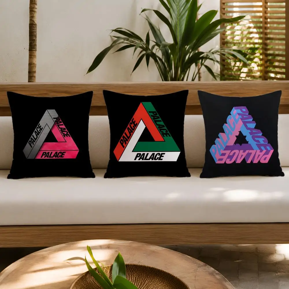 Fashion Brand P-PALACEes Cushion Cover Double-Sided Plush Sofa Cushion Covers Organic Breathable Invisible Zipper