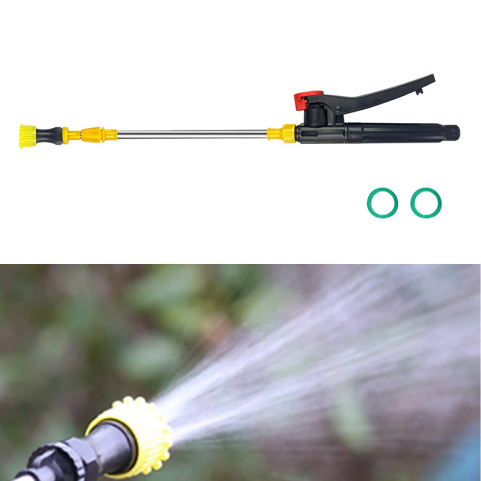 Retractable Sprayer Rod 45-80cm Water Sprayer Wand for Plants Garden Outdoor Single Curved Nozzle Hand Pressure Sprayer Rod