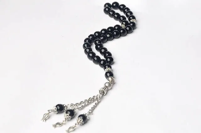 IQRAH Line Processing Matte Onyx Stone Rosary