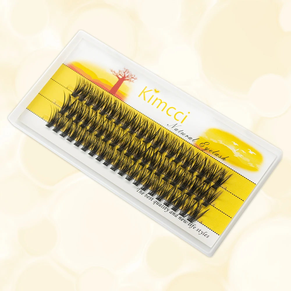 Kimcci Blunt Tip Eyelashes Natural Fluffy Lashes,Soft & Voluminous,50D 3D Cruelty-Free False lashes for Daily Wear,Easy to Apply