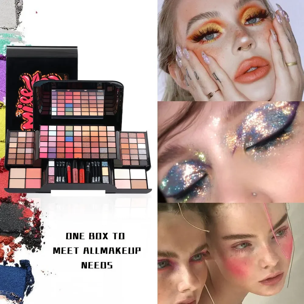 

MISS ROSE Makeup Set Box Professional Full Kit Eyeshadow Palette Powder Lipstick Blush Brush Foundation Cosmetic Gift for Women