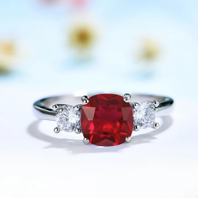 925 Sterling Silver Gemstone Rings Sterling Silver Morganite Ring Rings Women 925 Aliexpress