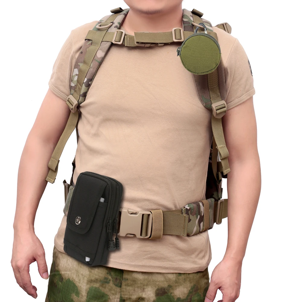 Molle Pouch Waist Bag Multifunction EDC Tool Bag Mobile Phone Case Hunting Key Earphone Gadget Organizer