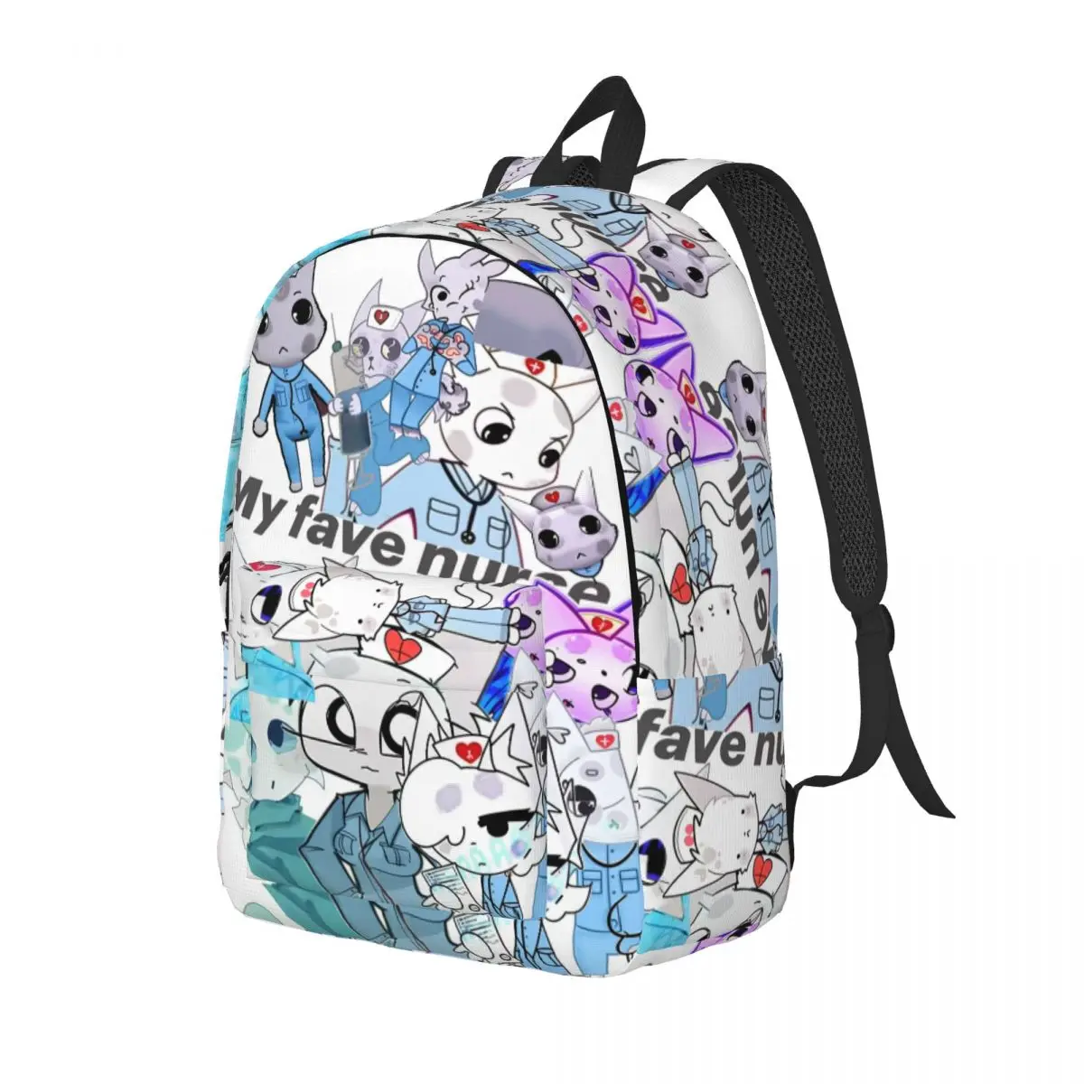 Kawaii Cartoon Animals Hospitals Backpack Middle High College School Student Bookbag Men Women Daypack Lightweight