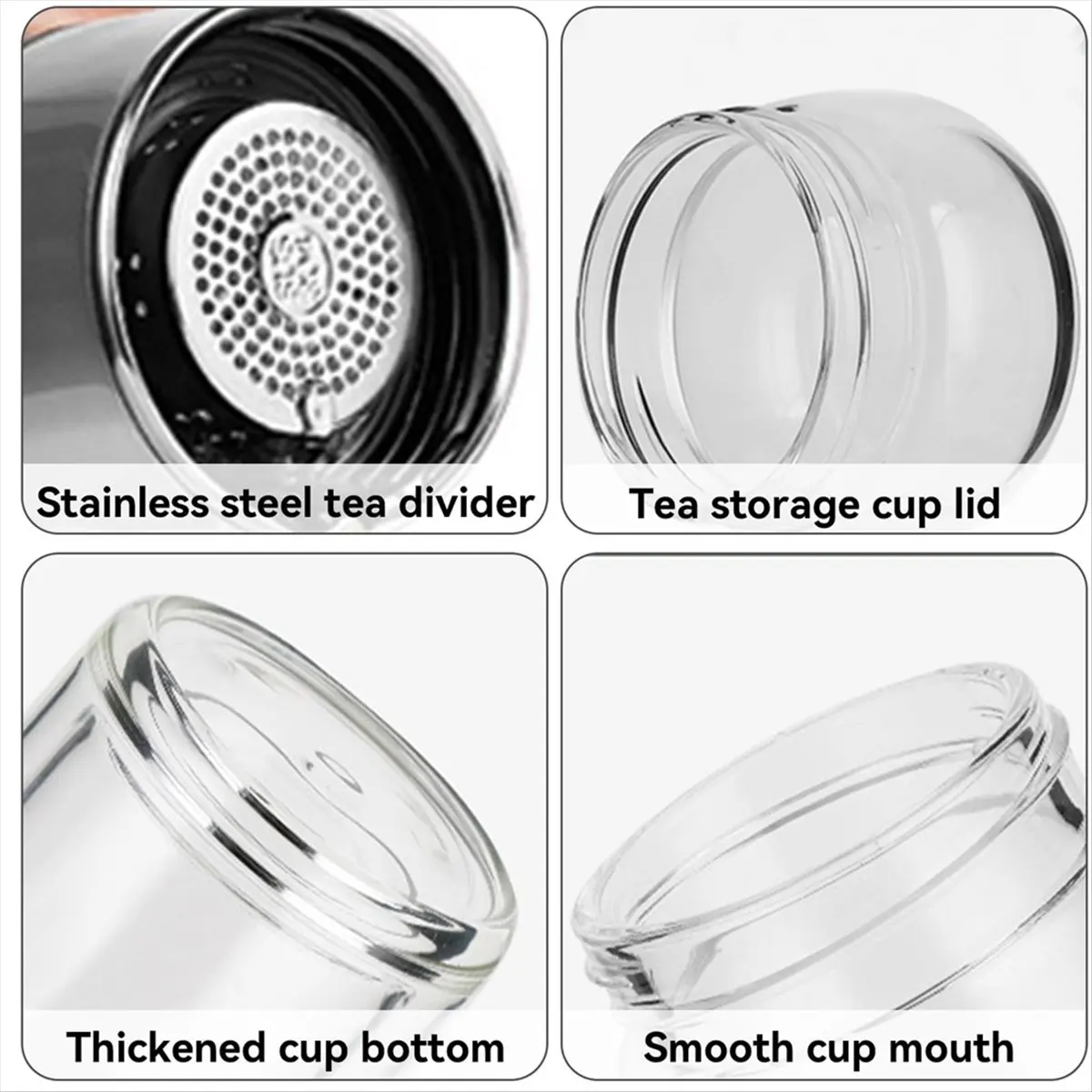 2025+ High Borosilicate Glass Tea Water Bottle - Double Layer Infuser Tumbler with Tea Filter,Drinkware for Everyday Use