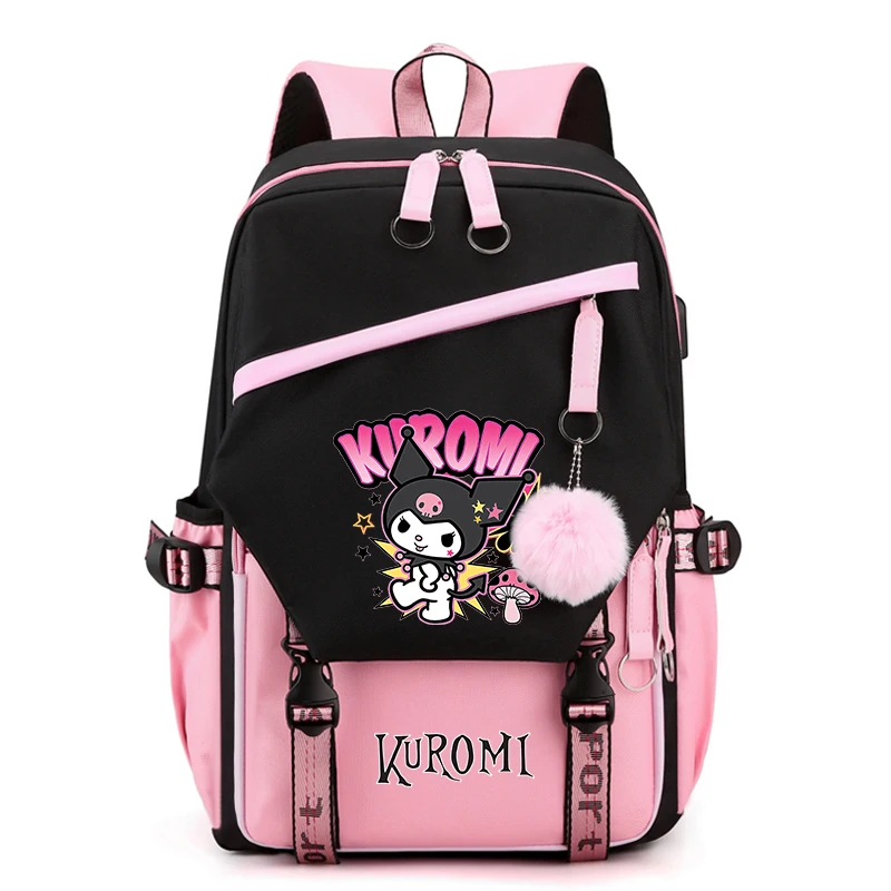 Sanrio Cinnamoroll Canvas Backpack Printed Backpack for Girl Boy Gift Back To School Bookbag Men Women Travel Bag Mochila