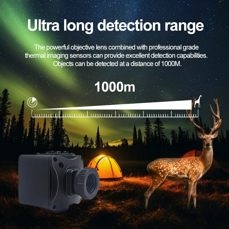 Compactpixels infrared/thermal imaging sight with display for wildlife watching, hunting and outdoor activities 256*192 pixels