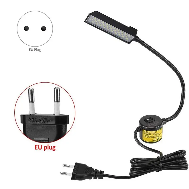 【NEW YEAR 】3X 30 LED Sewing Machine Light Sewing Lighting For Workbench Lathe Drill Press Flexible Gooseneck Work Lamp EU P