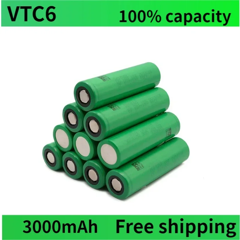 

100% New Original 3.7V 3000 MAh Li Ion Rechargeable 18650 Battery for Us18650 Vtc6 20A 3000mah for Sony Toys Tools Flashlight