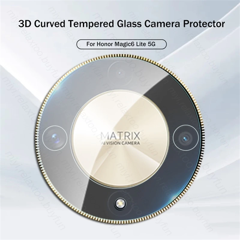 1-3Pcs Back Camera Protector Tempered Glass Case For Honor Magic6 Lite 5G Rear 3D Curved Lens Cover Honer Magic 6Lite 6 Light 5G