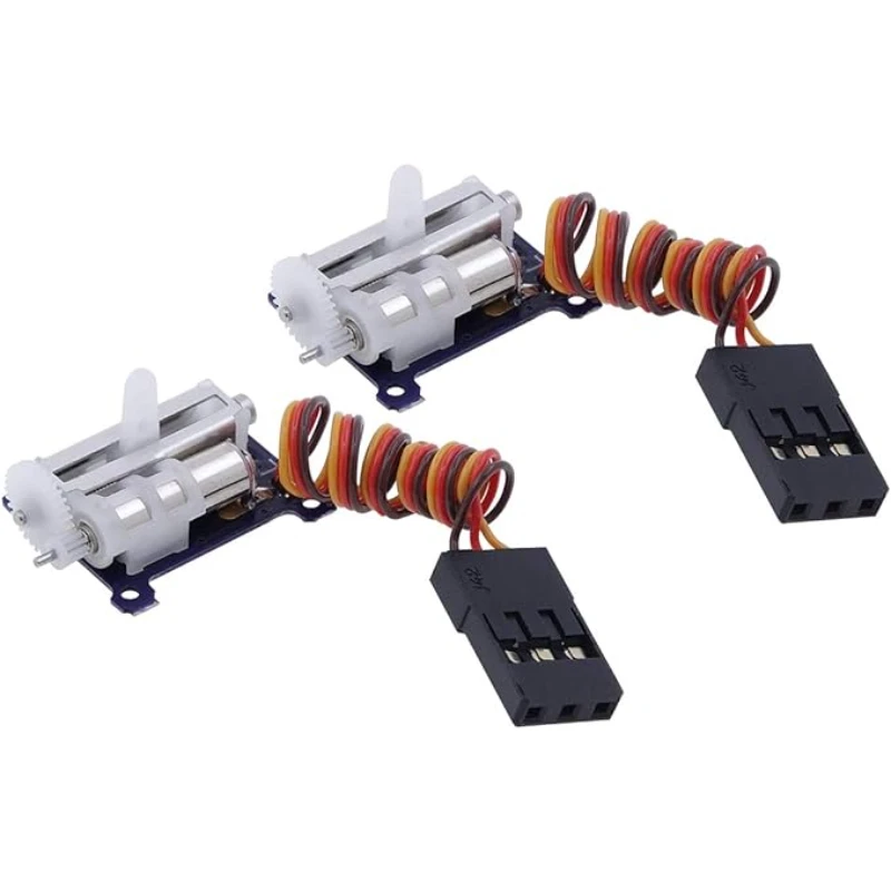 AGFRC Micro Linear Servo - 2PCS Upgrade 9mm 1.5g Digital Linear Coreless Servo for Mini Aircraft (JR-Left-Side)