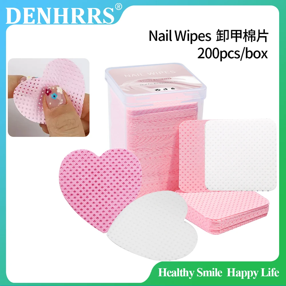 

Nail Polish Remover Wipes Cleaner Manicure Nail Remover Lint-Free Cotton Wipes Cleaner Paper Pad Makeup Tool 200Pcs/Box