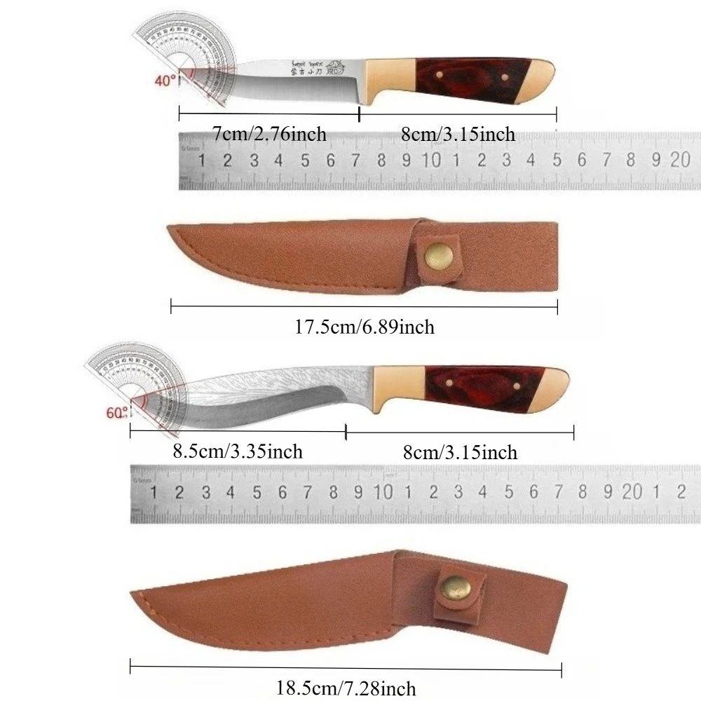 1,2pcs Sharp Fruit Knife Outdoor Boning Knife Lamb Chop-Knife Ultra Sharp Stainless Steel Multifunction BBQ Knife Cutting-Knife view 6