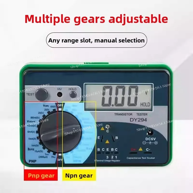 Multifunction Digital Transistor Tester, Diode Triode FET AC DC Voltage Capacitance Checker