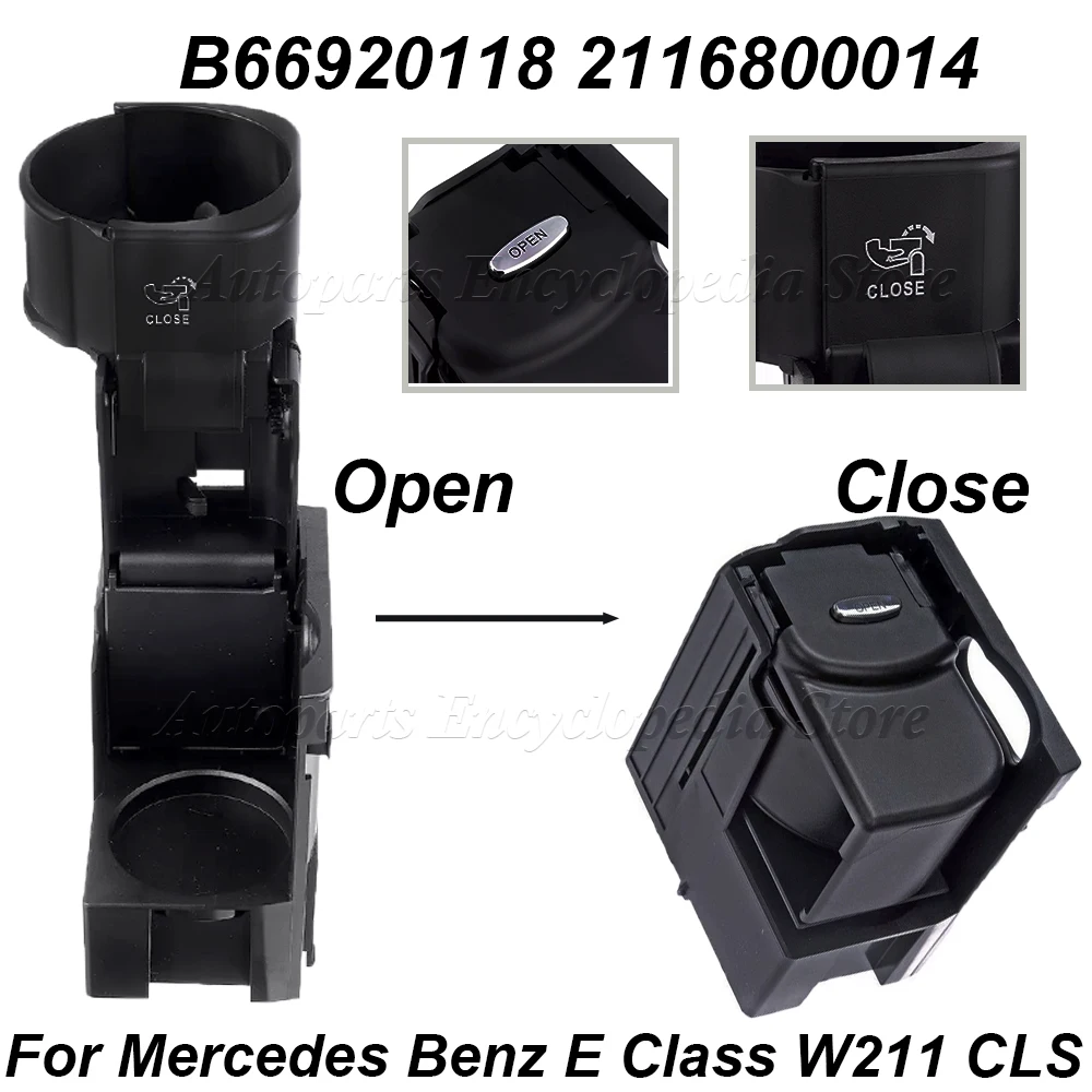 For Mercedes Benz E Class W211 CLS C219 Car Center Console Insert Drinks Cup Holder  B66920118 2116800014