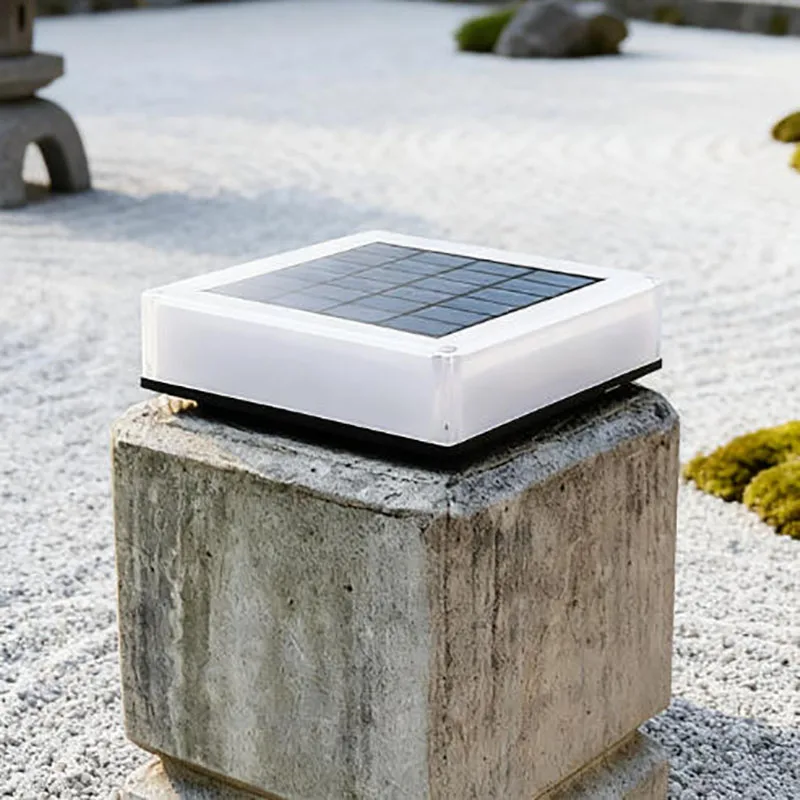 Simple Creative Solar Square Light Led Outdoor Waterproof Simple Walled Villa Garden Lawn Light Luxury Practical Courtyard Light