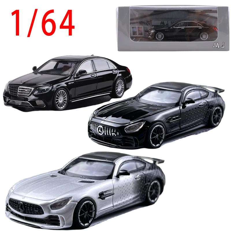 

MJ Diecast 1/64 Scale Benz S65 AMG S-Class Car Model Alloy Mercedes Benz AMG GTR Toy Car Model Collection Display Toy for Boy