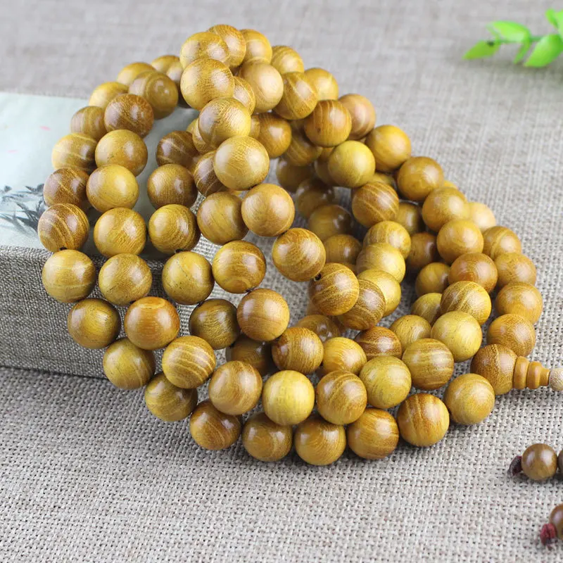 Factory Wholesale Trash Wood108Rosewood Pieces Buddha Beads Rosary12MMNeck Hanging Wooden Cultural Artifact Men and Women Lanyar