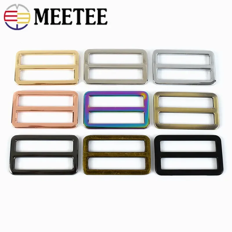 

30Pcs 20-50mm Metal Belt Buckle Slider Tri Glide Adjuster Bag Straps Buckles for Webbing Bags Shoes Garment Leather Accessories