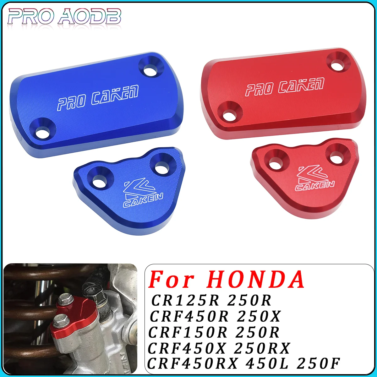 

Motorcycle CNC Front Rear Brake Fluid Reservoir Cover For HONDA CRF250R CRF250X CRF450R CRF450X CRF 150R 450RX CR 125R 250R
