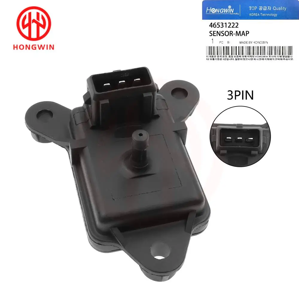 Colector de aire de admisión de mapa, Sensor de presión absoluta, Conector de 3 pines 46531222, 60814507, 60811067 para Fiat Panda Hatchback 1987-2004