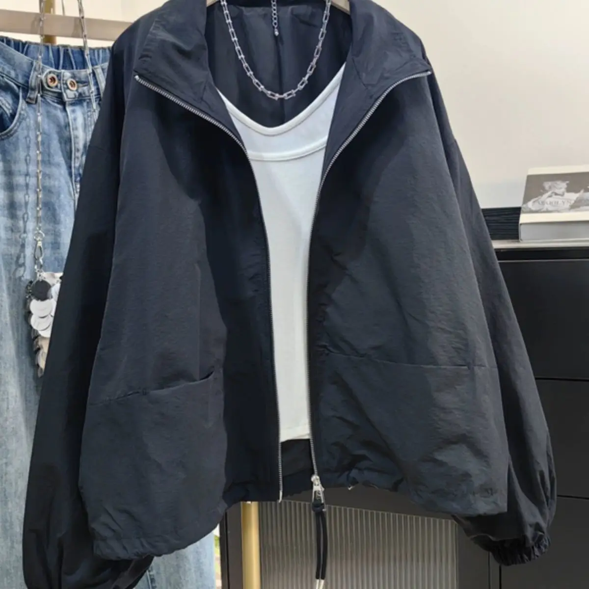 Giacche da donna Cappotto invernale Ricamo Cappotto americano Stagione Ins Ufficio Qualità Temperamento Tasca da donna Maniche giornaliere ispessite