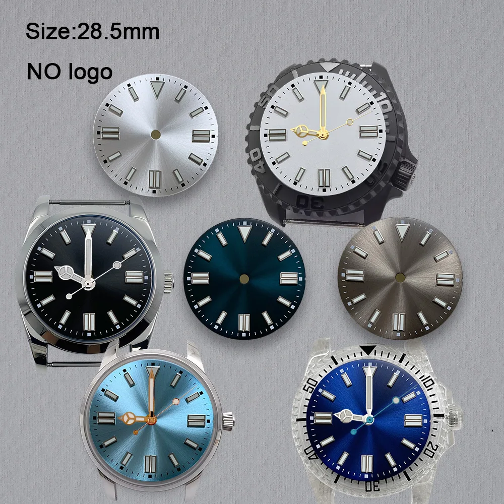 28.5mm No Logo Blank Dial For NH35 Movement Custom Logo Watch Dials Hands Accessories Repair Tools