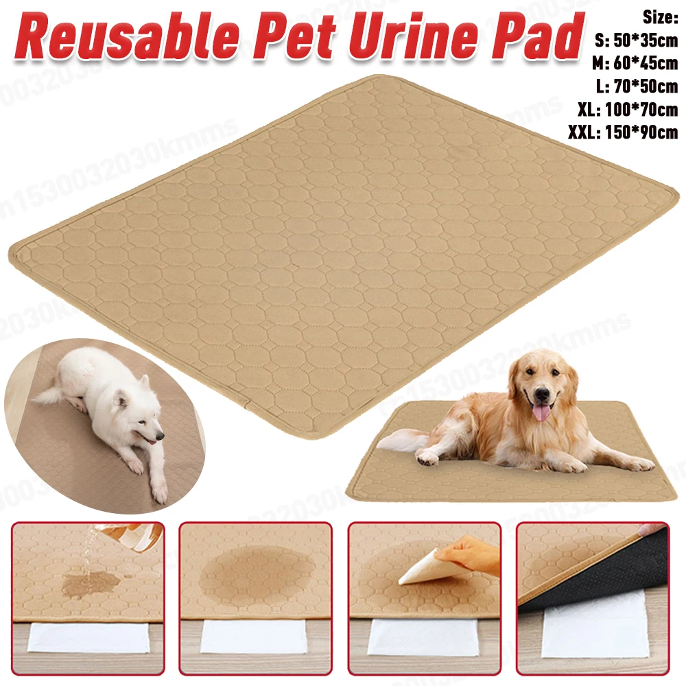 

Dog Urine Pads Washable Reusable Anti Slip Pet Pee Pad Puppy Training Pad Pet Bed Urine Mat for Car Seat Cover Pet Supplies