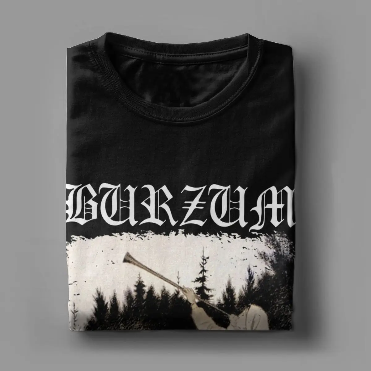 Burzum Blow The Trumpet T Shirt Men\'s Cotton Amazing T-Shirt Crew Neck Tees Short Sleeve Clothing Summer