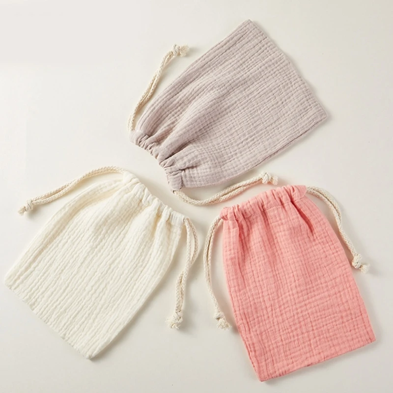 Drawstring 마감 디자인 가방 Drol Bibs Burp Cloth 장난감 주최자 케이스 파우치