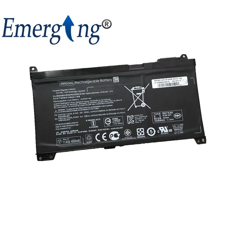 11.4V Original  Laptop Battery RR03XL for HP ProBook 430 440 450 455 470 G4 G5 MT20  HSTNN-UB7C HSTNN-LB71