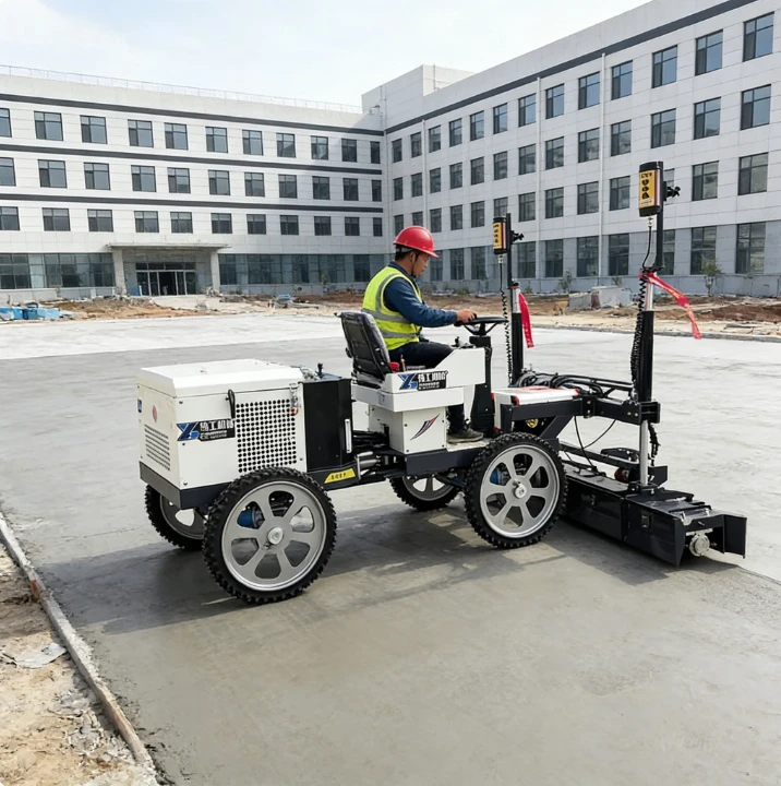 Laser Screed Machine Self Propelled Concrete Leveling Equipment with Vibrating Beam for Parking Lot Floor