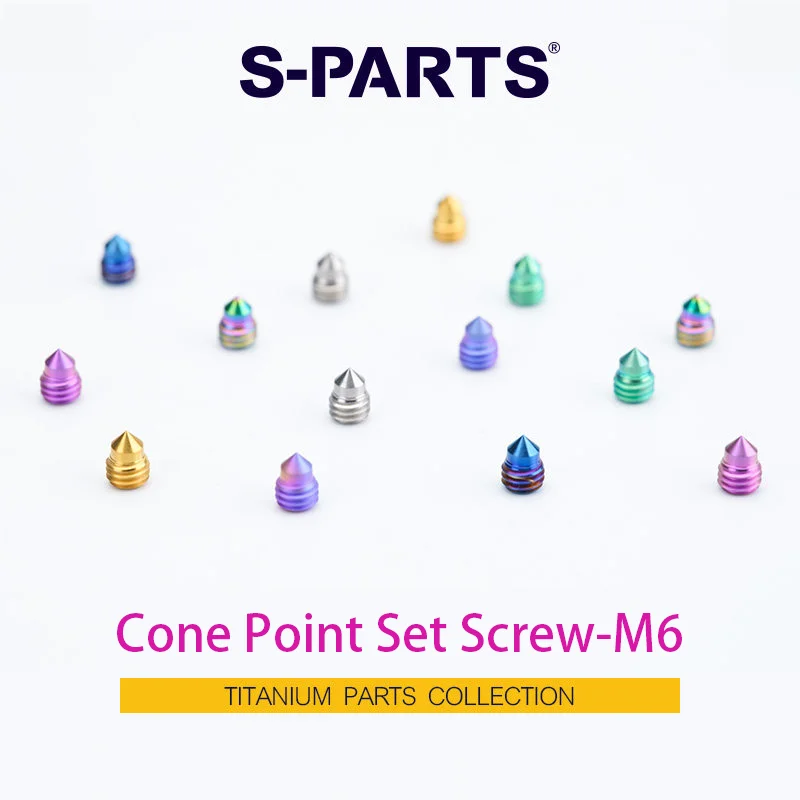 M6 Titanium Alloy Screw Cone Point Set Screw Limit Tension Adjustment Fine-Tuning Screw Suitable for Road Bikes&Mountain Bicycle