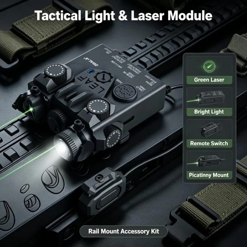 Outdoor Hobby Model Parts 2026 New Dbal-A2 Red Green Laser White Led Flashlight Compatible With Standard 20Mm Rail