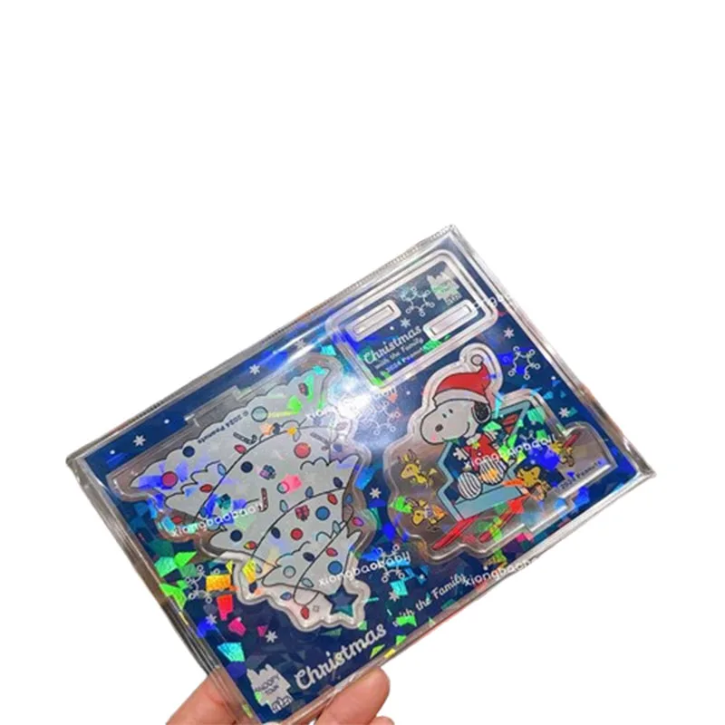 سنوبي ياباني عيد الميلاد الدائمة الكرتون Kawaii عطلة سطح المكتب الديكور الإبداعية شجرة عيد الميلاد جو الهدايا الطرفية #6