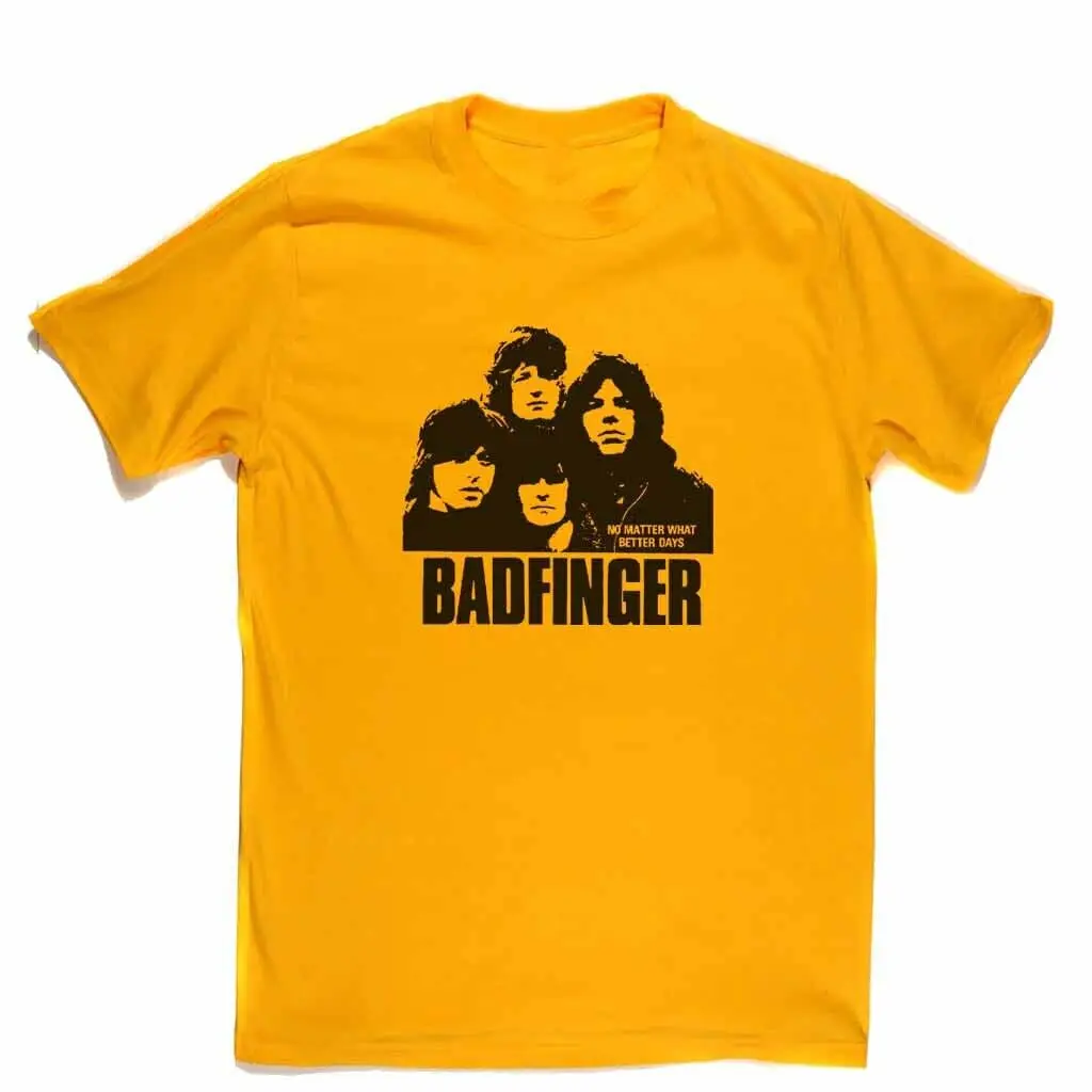 

Badfinger независимо от того, какая рубашка в стиле ретро, желтая, унисекс, модель LI809