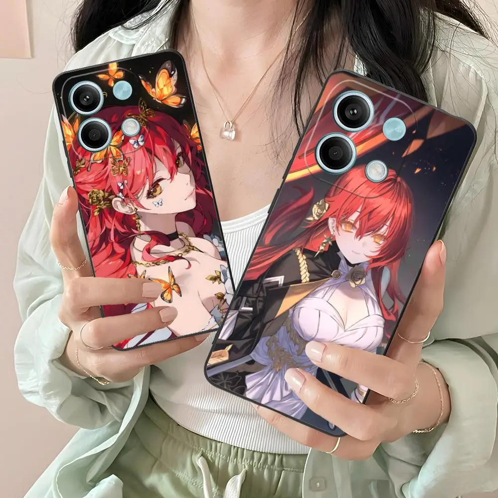 

Honkai Impact Himeko Phone Case for Xiaomi Redmi Note 14 13 12 11 A5 3 2 1 Pro Plus 4G 5G Colour Printing Protective Smartphone