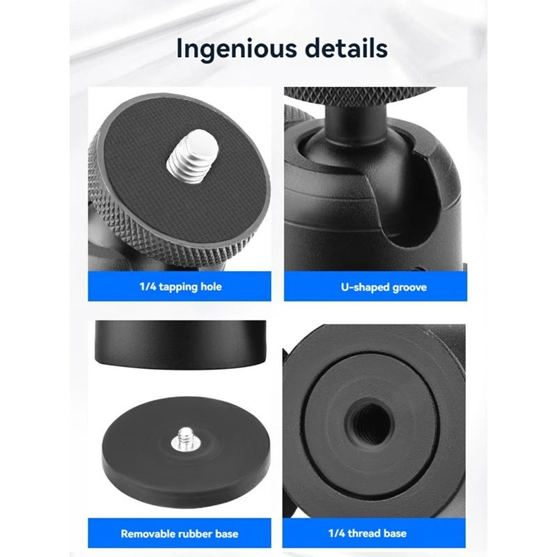 Dudukan kamera braket kepala bola magnetik, untuk DJI Action 5 Pro, kamera aksi, kepala bola dudukan magnetik untuk DJI Action5pro