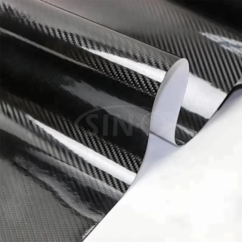 1.52x18m high-gloss, non-bubble 5D carbon fiber vinyl wrapping indoor decorative sticker protective film