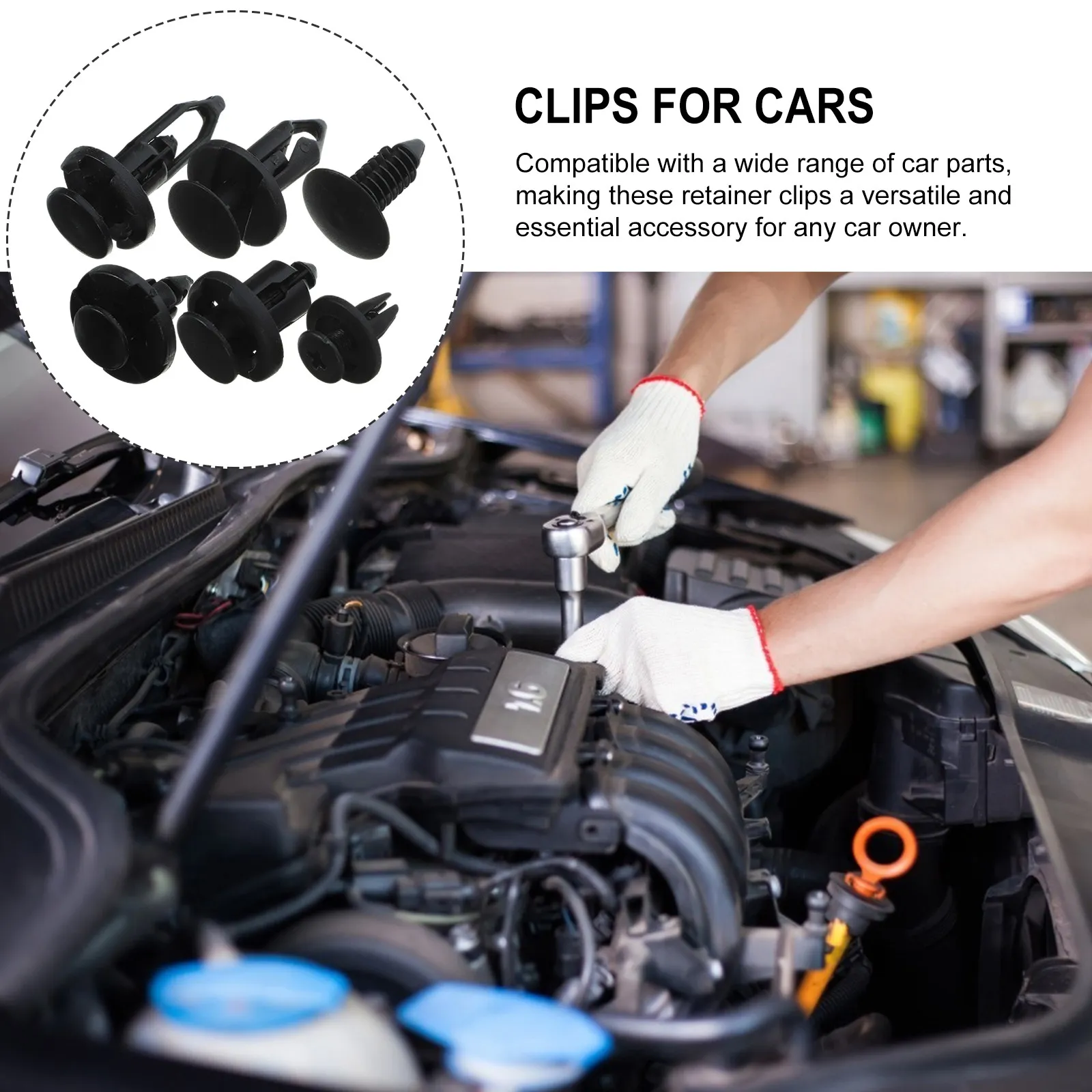 200Pcs Car Bumper Retainer Clips Nylon Fastener Kit Assorted Sizes Auto Body Clips Push Pins for Automotive Repair