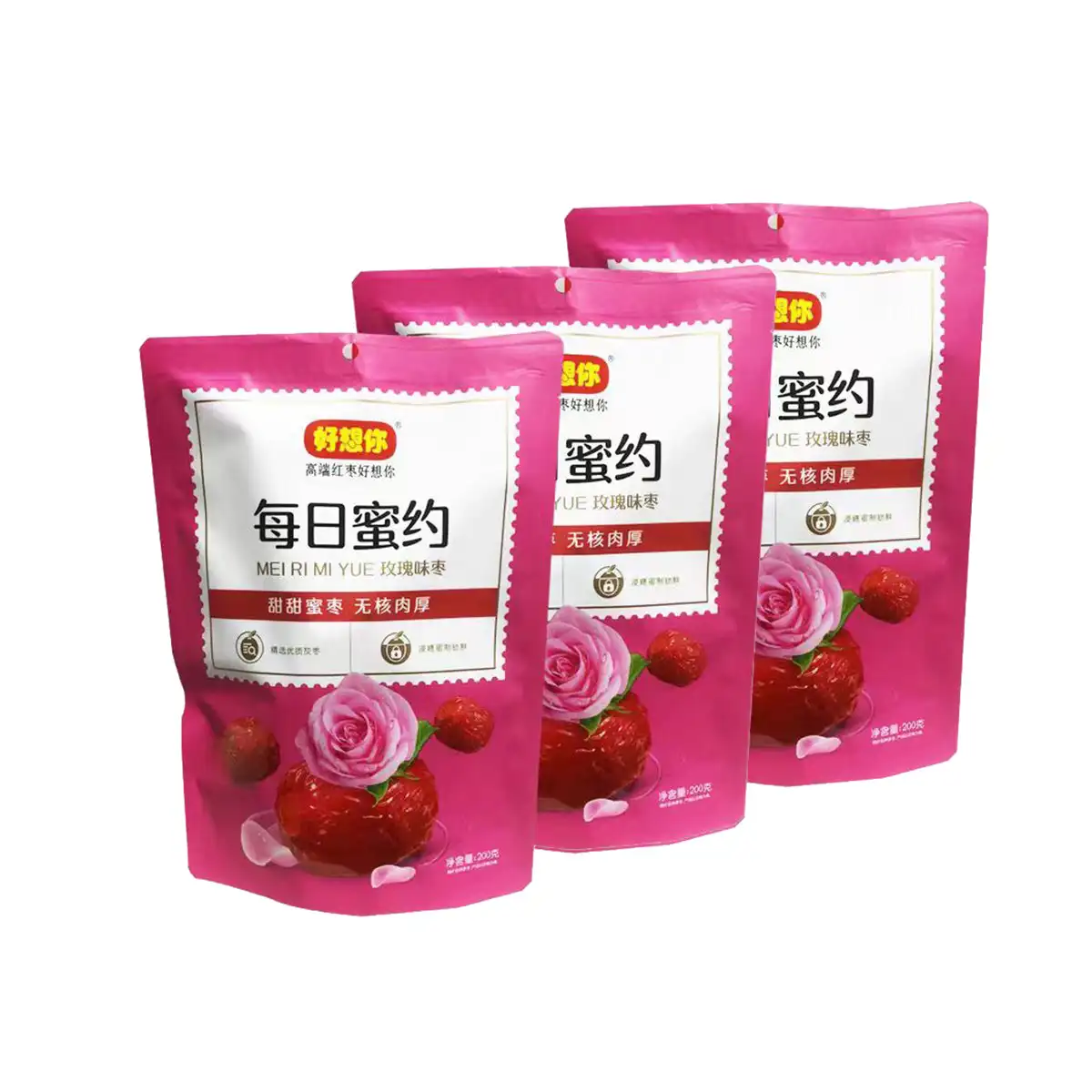 Haoxiangni Dagelijkse Honingroos Smaak Jujube 80G X3 Pack