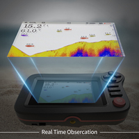 FindFish 200M Portable Fish Finder Transducer Sonar Sensor Water Depth Finder LCD Screen Echo Sounder Fishfinder with Fish