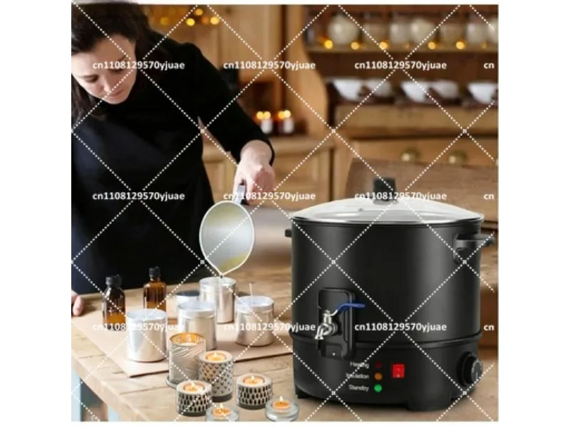 Electric Temperature Control Wax Melting Pot, DIY Candle Making Wax Melter Machine with 110V-240V US & EU Plug