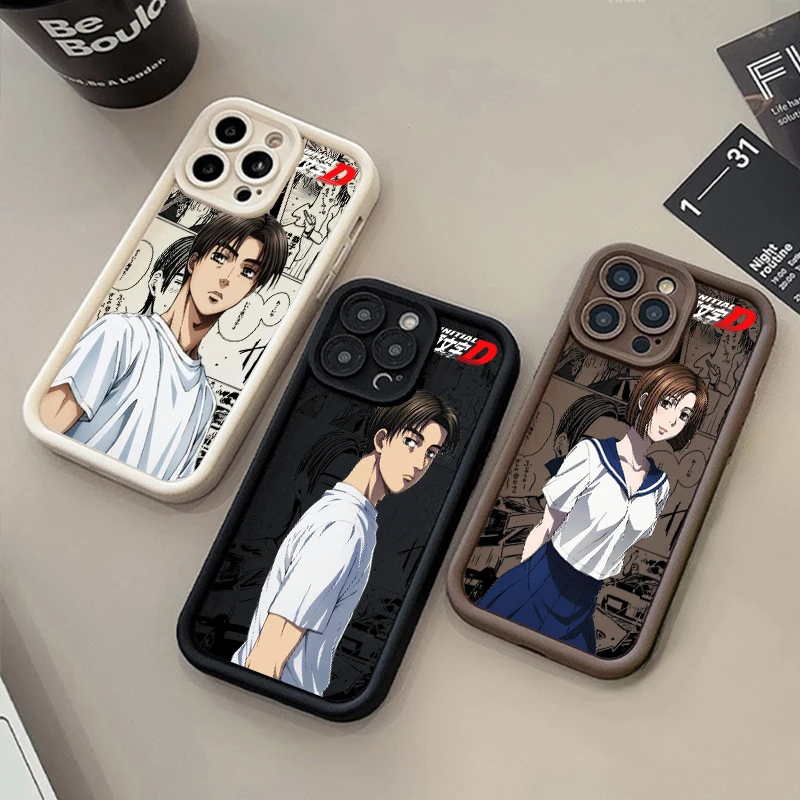 Initial D Fujiwara Takumi For Apple iPhone 15 14 13 12 11 XS XR X 8 7 Pro Max Plus Soft Eye Ladder Phone Case Cover